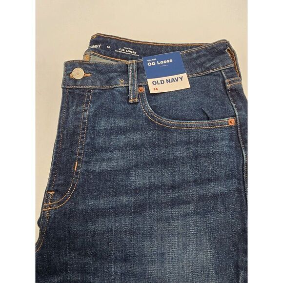 Old Navy OG Loose High-Rise Denim Jeans Size 14 For Women - Picture 2 of 6